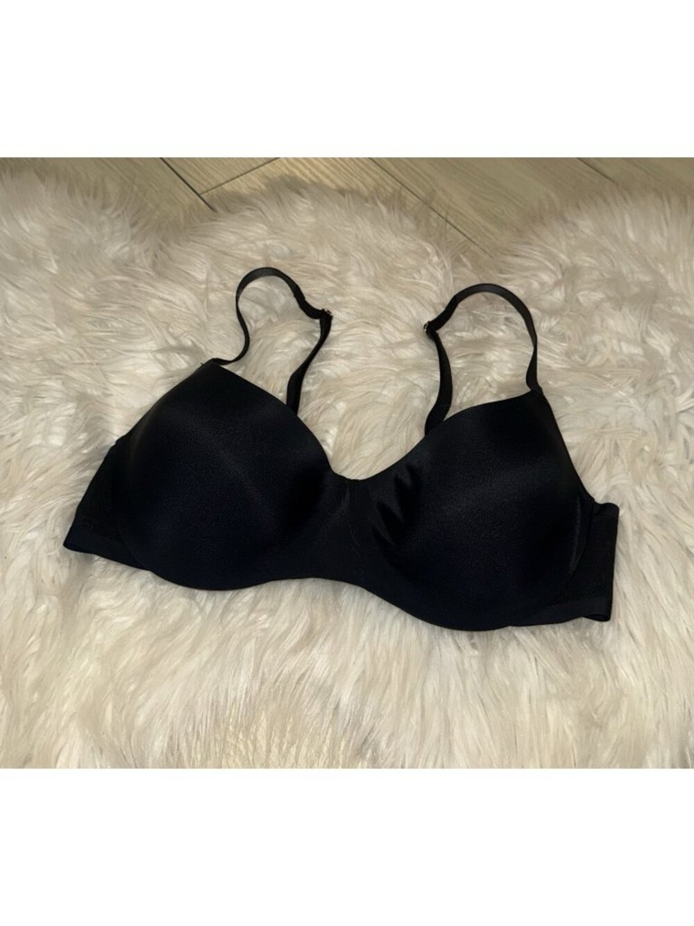 Soma Lightly Lined Scoop Balconette Bra Mesh Underwire Womens 34C Black